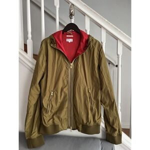 GANT‎ Olive Green Nylon Hoodie Size Large